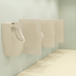 Urinar Teona E, ceramic, alb, montaj pe perete-ambient
