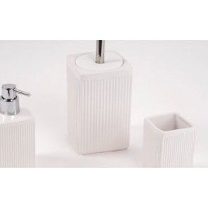 Suport si perie WC Metaform ZOE 103M75504, ceramica alba