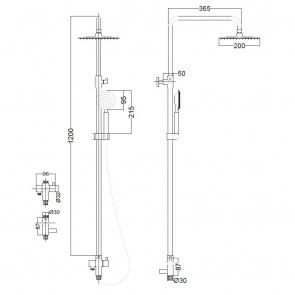 Coloana de dus din INOX CasaBlanca STEEL BLR01