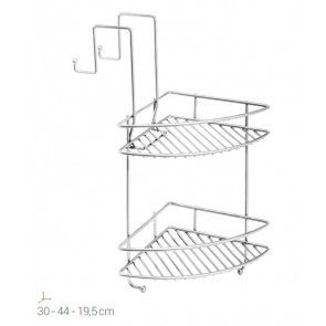 Etajera dubla pe colt pentru cabina de dus Metaform SHOWER LOCK Spider