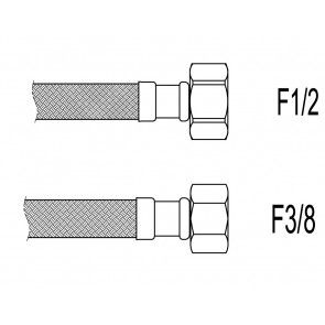 Racord flexibil apa i-i, 1/2"x 3/8", 30 cm Techman PWS82 