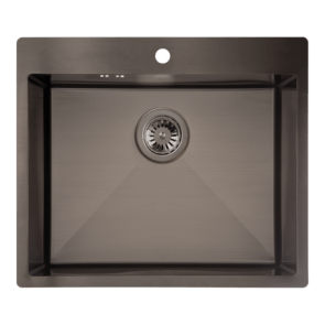 Chiuveta bucatarie inox 1 cuva Laveo Marmara cu sifon inclus, Grafit