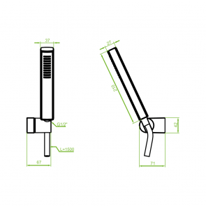 Kit de dus cu 1 functie Laveo POLLA, auriu