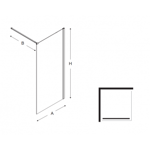 Paravan dus Spatio Versatile CROM 80 x 200 cm