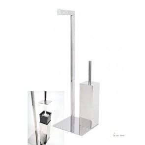 Stand hartie igienica si perie WC Metaform ZEUS 101N65100, inox