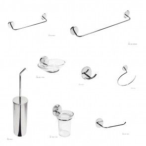 Set de accesorii pentru baie Metaform BIRD, crom